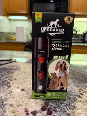 2-in-1 Pet Nail Grinder Kit for Dogs & Cats - Black/Green